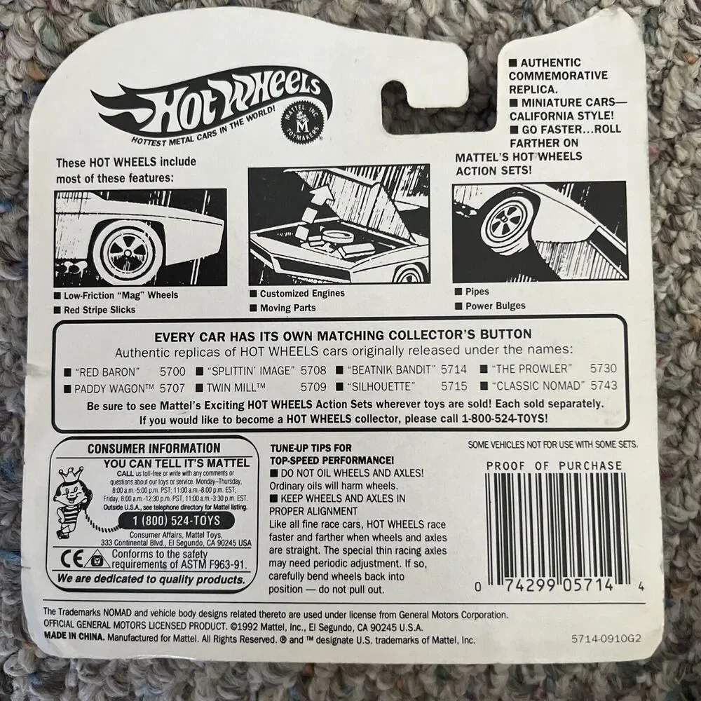 Hot Wheels Vintage '93 Collection 25th Anniversary Classic Beatnik Bandit Purple